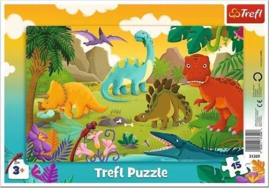 Trefl Puzzle 15el Frames Dinosaurs 31359