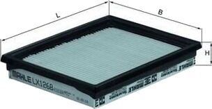 Luftfilter MAHLE ORIGINAL LX 1268 Luftfilter MAHLE ORIGINAL LX 1268