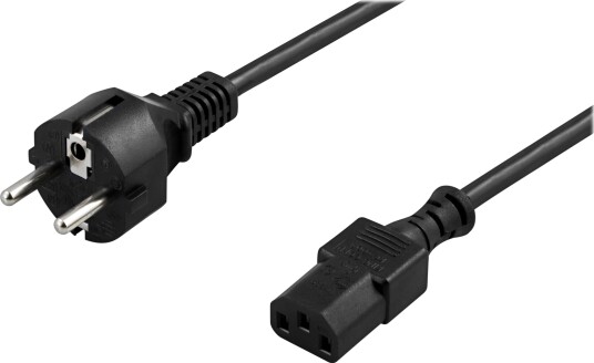 Deltaco 10m Strømkabel CEE 7/7 til IEC 60320 C13 Svart Deltaco 10m Strømkabel CEE 7/7 til IEC 60320 C13 Svart