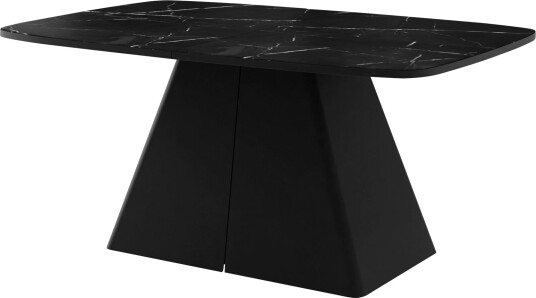 Novaj Spisebord uttrekkbart 180-256 cm - Svart (marmor)