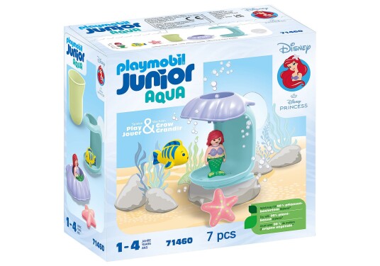 Playmobil Junior Ariel's Muslingsdusj Lekesett med Prinsessetema - 7 Deler