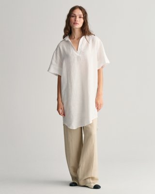 Kaftan i lin WHITE 40