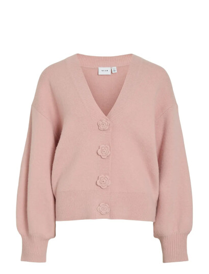 Vila Viradia L/S Rose Cardigan - Pink - XL
