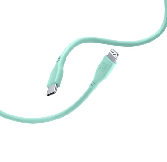 CellularLine ladekabel USB-C til Lightning 1,2m - Grønn