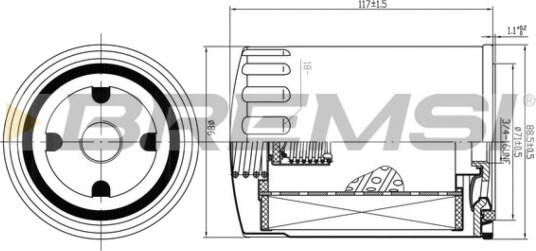 Oljefilter BREMSI FL0724 Oljefilter BREMSI FL0724