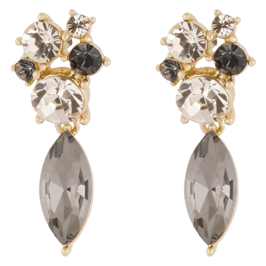 Snö Of Sweden Noctelle Pendant Ear Gold & Black Mix Onesize