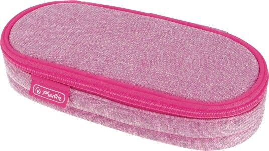 Herlitz Pennal 21,5x9,5x6cm Strikket Stoff Rosa