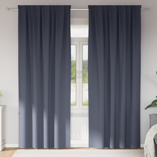 Gardiner med gardiner 2 pcs Antrasitt 245 x 140 cm Polyester