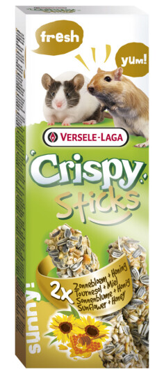 Crispysticks Ørkenrotte-Mus Solsikke/Honning 2-Pk. Crispysticks Ørkenrotte-Mus Solsikke/Honning 2-Pk.