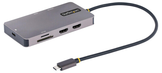 StarTech.com USB C Multiport Adapter Dual HDMI Video 4K 60Hz 2-Port 5Gbps USB-A 3.1 Hub 100W