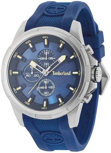 Timberland Herreklokke TBL15253JS03P Blå/Gummi Ø48 mm Timberland Herreklokke TBL15253JS03P Blå/Gummi Ø48 mm