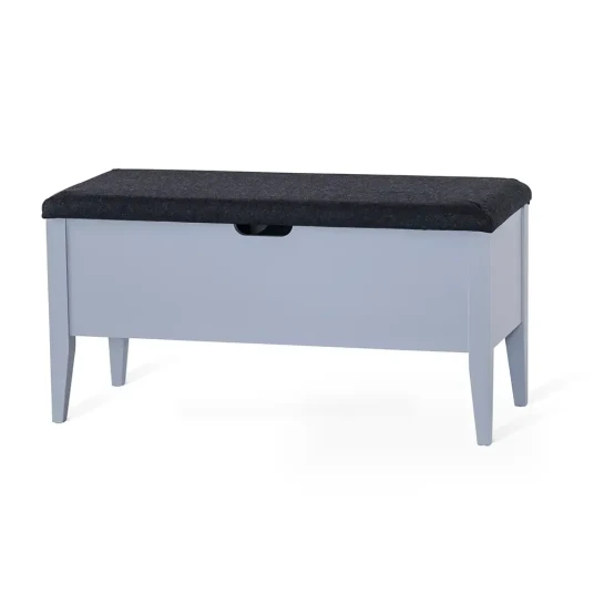 Torkelson Klinte Benk 90 cm hvit med ullstoff Torkelson Klinte Benk 90 cm hvit med ullstoff