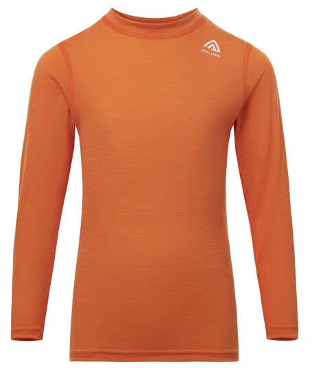 Aclima LightWool 140 Crew Neck barn Orange Tiger 110