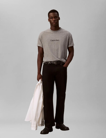 Calvin Klein Ss Rlxd Standard Logo Crewnk Tee Grey XL Calvin Klein Ss Rlxd Standard Logo Crewnk Tee Grey XL