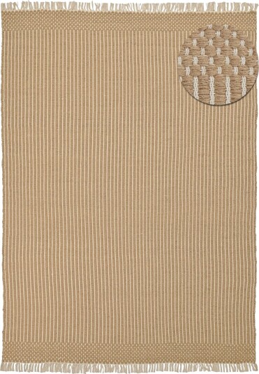 Ullteppe Arbil beige/hvit Størrelse: 200 x 290 cm
