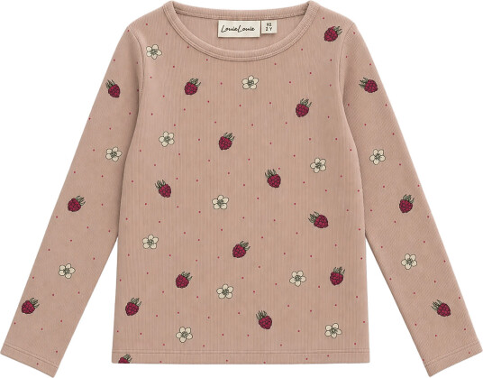 LouieLouie T-Shirt Long Sleeve - Rib 2X1 - Pink - 74
