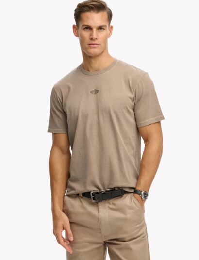 Superdry Micro Logo Tshirt   Beige   XXL