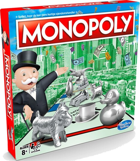Hasbro Monopol Brettspill Klassisk Utgave 2-6 Spillere 8+ År