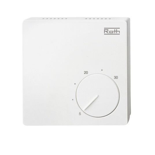Roth Basicline Romtermostat Standard for kabling, Hvit Roth Basicline Romtermostat Standard for kabling, Hvit