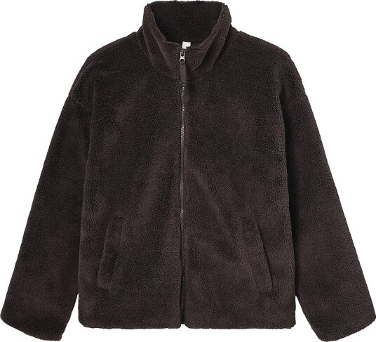 Ellos STUDIO   Pilejakke Girl Short Soft Pile  Jacket   Brun