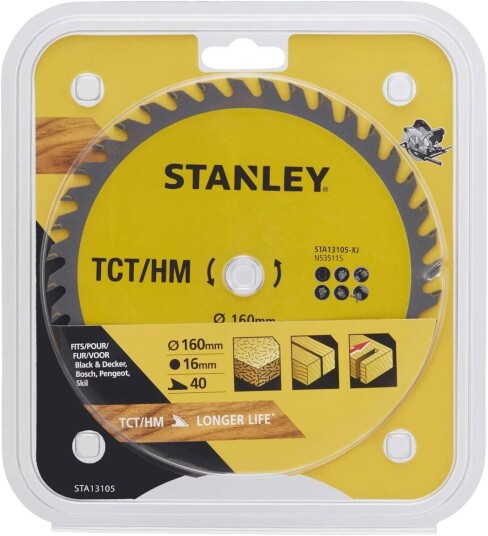 Stanley STA13105 Sirkelsagblad - 160mm, 40 tenner