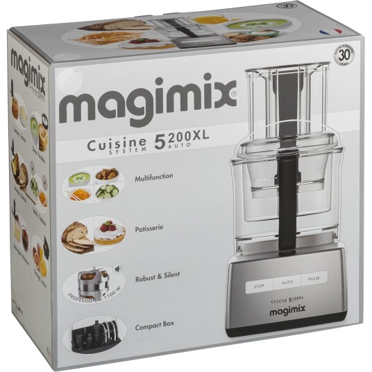 Magimix CS 5200 XL Kjøkkenmaskin 3,7L, 1100W, 3 boller, BlenderMix, Sitruspresser Hvit