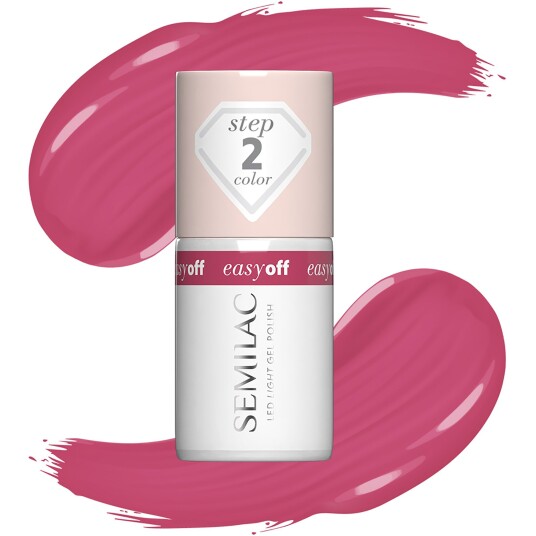 SEMILAC Easy Off LED Light Gel Polish Pink Coral