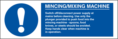Jo Safety Mincing/Mixing Machine IMO Mandatory sign 106220 Jo Safety Mincing/Mixing Machine IMO Mandatory sign 106220