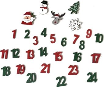 Dp Craft Adventskalender Treelementer Til Adventskalenderen 29 Stk