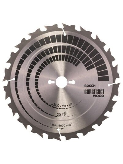 Bosch Sirkelsagblad Construct Wood 300 x 30 x 2,8 mm; 20 Bosch Sirkelsagblad Construct Wood 300 x 30 x 2,8 mm; 20