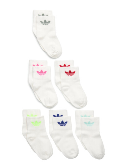 adidas Originals Kids Sock 6Pp White 16-18