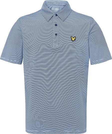 Lyle & Scott Sport Golf Microstripe Polo Blue M