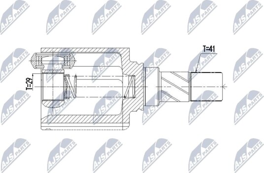 Nty Drivknute drivaksel NTY NPW ME 167
