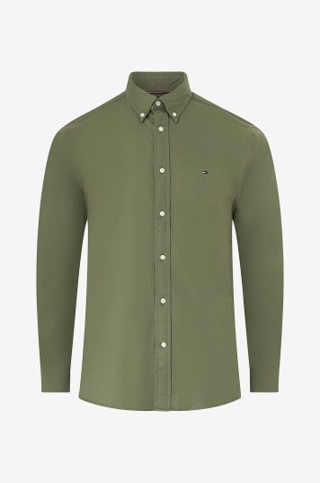 Tommy Hilfiger Flanellskjorte Flex Flannel Solid RF Shirt Grønn