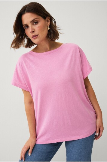 Ellos Plus collection   Topp med kort erme   Rosa