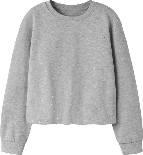 Name It Nkfnoluvi Ls Nreg Sweat Bru Grey 158 164
