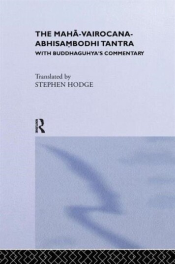 The Maha Vairocana Abhisambodhi Tantra