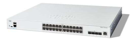 Cisco Catalyst 1300-24Xt - Switch - L3 - Smart - 24 X 10 Gigabit Ethernet + 4 X Combo 10 Gigabit Sfp+/Rj-45 - Rackmonterbar