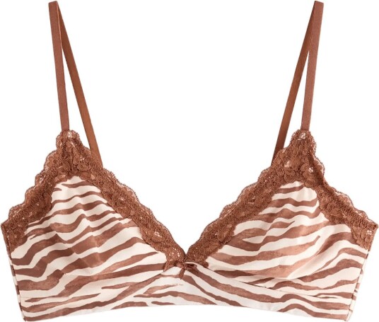 Lindex Soft Bra In Micro Material - Beige - L