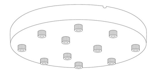 Light-Point - Ceiling Base Ø400/11 Pendler Svart