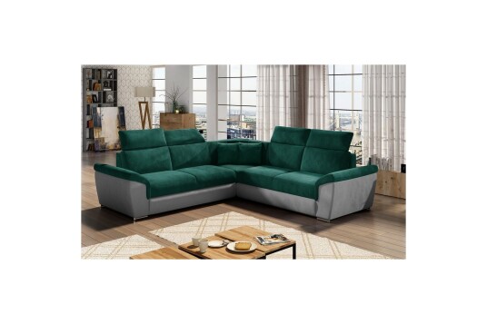 Hjørnesofa Eltap Federico 266x102x266 cm Kronos 19 Paros 05 Mørk Grønn Universell