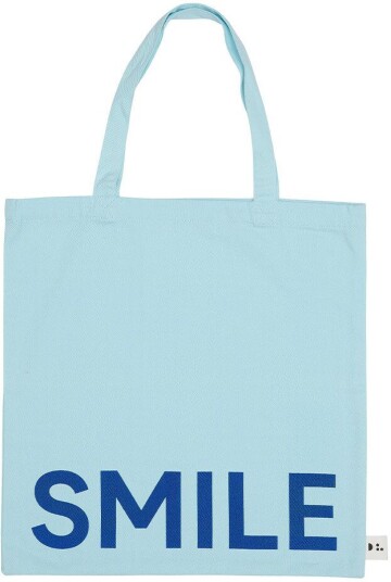 Design Letters Tote bag veske Blue Design Letters Tote bag veske Blue