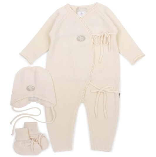 Lillelam Hentesett Baby Kremhvit 56