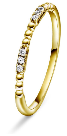 Pan Jewelry, Ring i forgylt sølv med zirkonia, størrelse 50