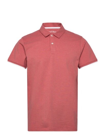 Bruun & Stengade Bs Delos Regular Fit Polo Shirt   Red   M