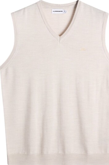 J.Lindeberg Liam Knitted Golfgenser herre Moonbeam Melange Small