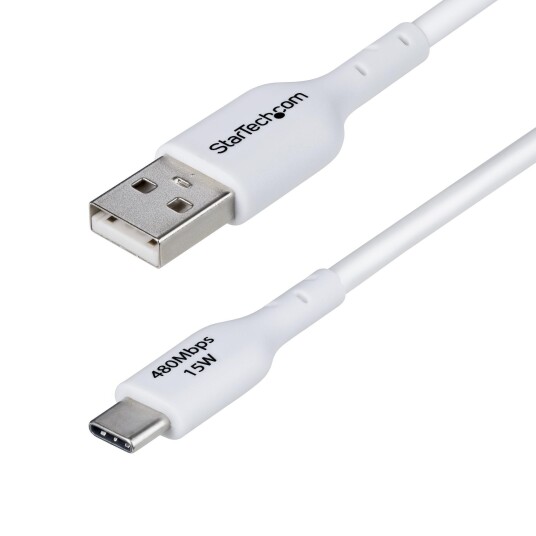 StarTech 2M WHITE USB-A TO USB-C CABLE CHARGER CORD USB 2.0 DATA TRANSF CABL