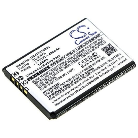 Alcatel OneTouch 1013X batteri (400 mAh 3.8 V, Sort)