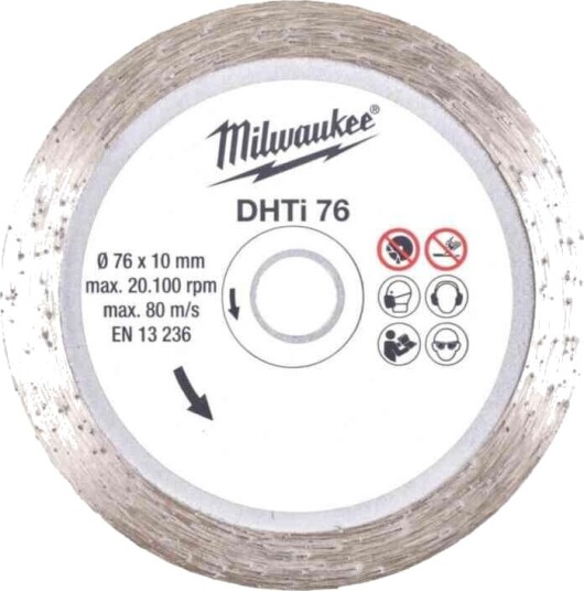 Milwaukee DHTS 76 Diamantskive Ø76 mm Sagblad til Elektroverktøy Milwaukee DHTS 76 Diamantskive Ø76 mm Sagblad til Elektroverktøy