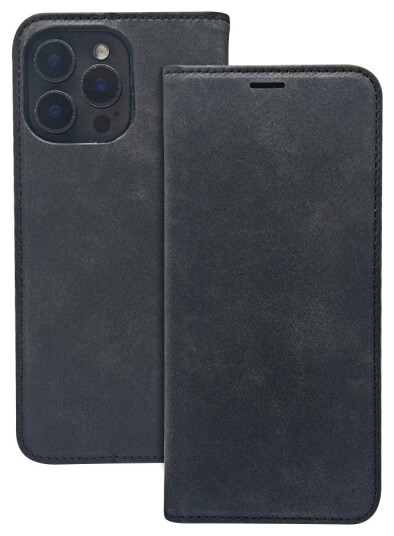 Smart Suede deksel for iPhone 16 Svart